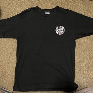 Santa Cruz relaxed fit black t shirt casual size small cherry blossom logo